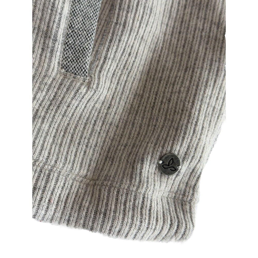 prAna Hartlie Quarter Zip Women XL Hoodie Pullover Gray Wool Blend Sweatshirt - Picture 4 of 7